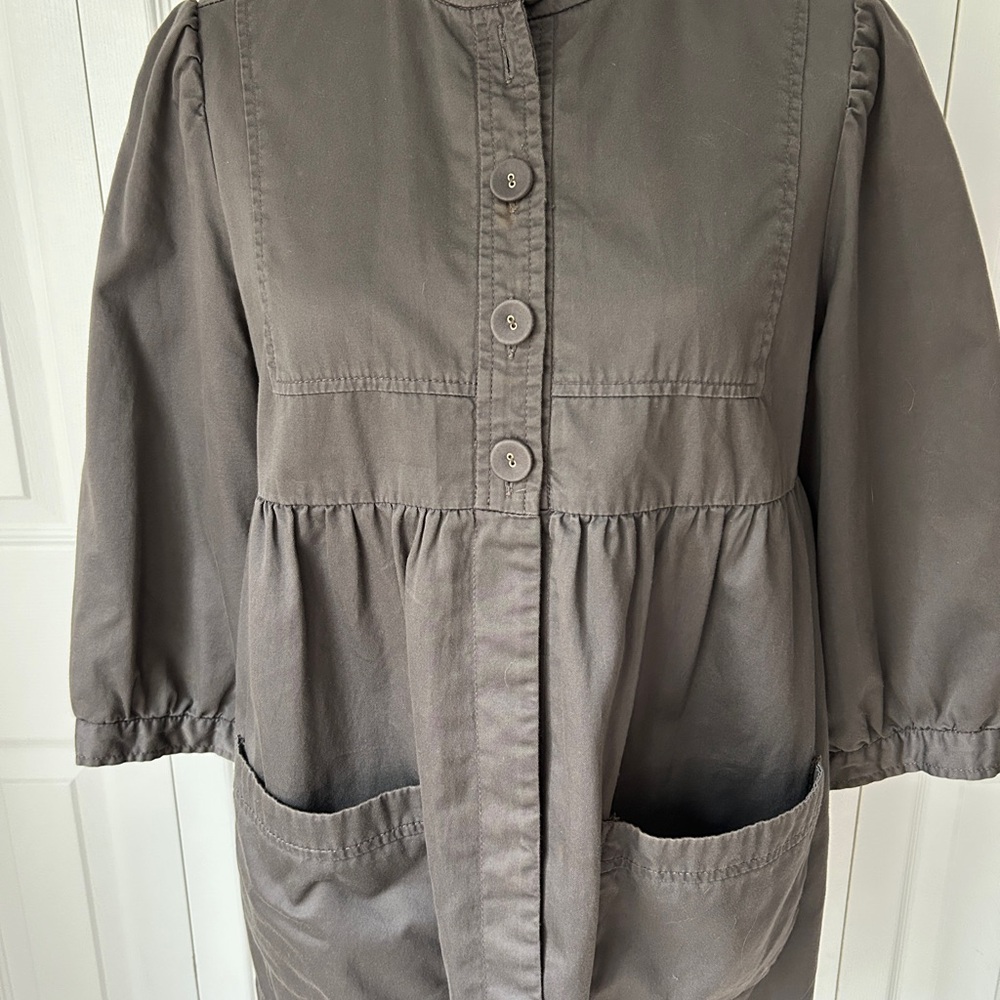 Women's Gray Button-Up Tunic